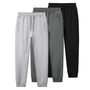 Men's Pure Cotton Fce Lined Sports Pants Casual Loose Fit Winter Warm Large Size Versatile Simple Sle Long Trousers - AliExpress Pants