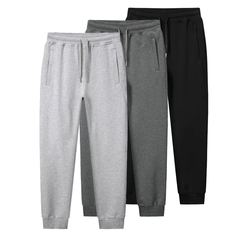 Men's Pure Cotton Fce Lined Sports Pants Casual Loose Fit Winter Warm Large Size Versatile Simple Sle Long Trousers - AliExpress Pants