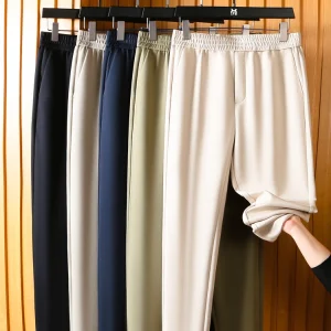 Cool Lightweight Comfortable Men's Loose Straight Leg Casual Pants Breathable Summer Fashion Urban Style Polyester Cotton Blend - AliExpress Pants