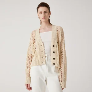 BC1121 high-quality luxury women's 100% linen cardigan Sweater ladies summer Hollow mesh clothes - AliExpress Sweaters&Jumpers