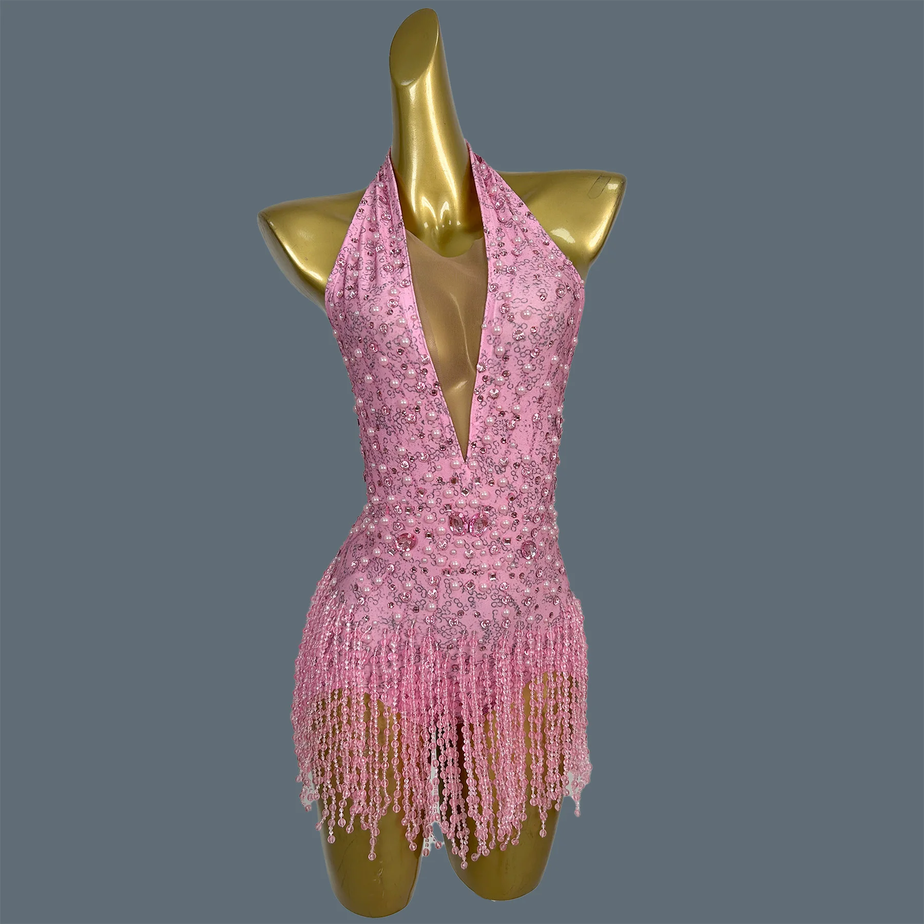 Party Club Stage Performance Wear Sparkly Crystals Pearls Tassel Deep V Neck Backless Bodysuit Sexy Dance Show Leotard Bingzhui - AliExpress Jumpsuits&Rompers