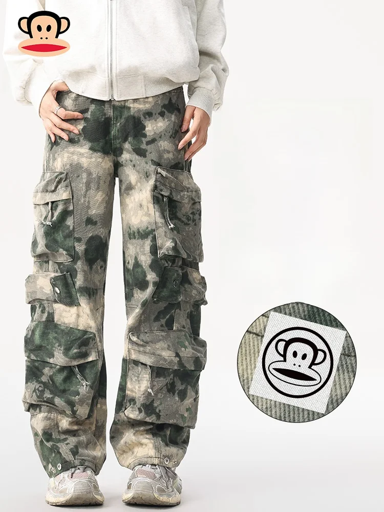 PaulFrank Men's Camouflage Sportswear Work Pants Loose Straight Leg Outdoor Casual Trousers Autumn 2025 Faion Trend - AliExpress Pants