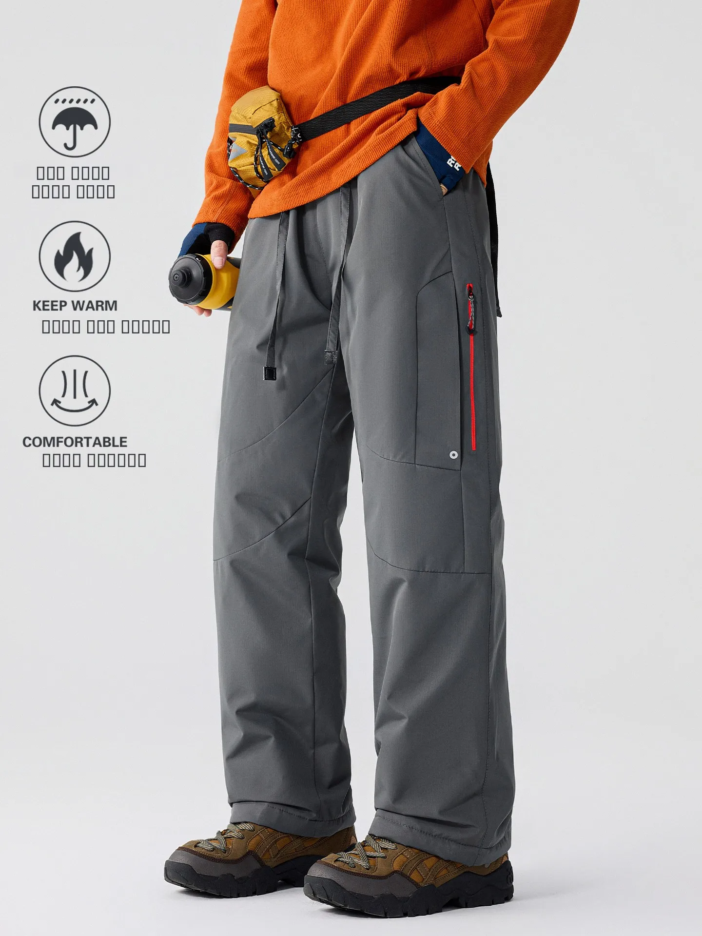 Thickened Climbing Hiking Trousers Men's Women's Outdoor Windproof Waterproof Workwear Cotton Pants Youth Casual Fashion - AliExpress Pants