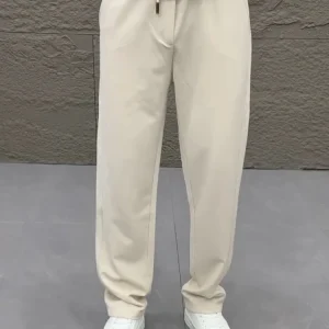 Men's Spring Summer High-End Striped Knitted Elastic Breathable Straight Casual Pants Simple Drape Business Stylish - AliExpress Pants