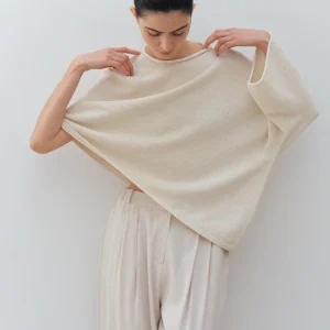 Ele round Ne Asymmetrical Knitted Linen Cape TopMoiaSpring Commute SleLoose FitLong Sve Color - AliExpress Sweaters&Jumpers