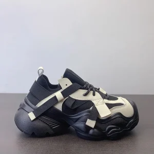 Women Platform Sneakers Genuine Leather Patchwork Breathable Mixed Colors Height Increasing Jogging Sport Shoes Running Trainers - AliExpress Sneakers