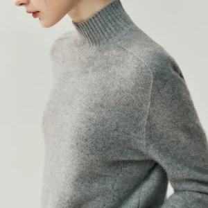 ADDONEE Autumn Winter Women Basic Mock Neck Pullover 100% Cashmere Sweater Thick Soft Cashmere Knitwear Solid Long Sleeve Tops - AliExpress Sweaters&Jumpers