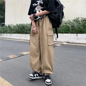 Ideal Island Japanese Retro Workwear Loose Waist Straight Leg Pants Casual Trousers Cotton Canvas Autumn Leisure Trousers - AliExpress Pants