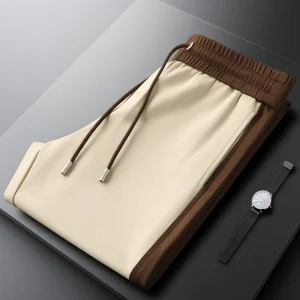 Quality stretch side striped casual sports pants men slim feet men summer slim sweatpants trend - AliExpress Pants
