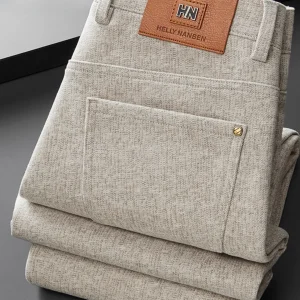 High-End Men's Woolen Casual Pants Soft Elastic Straight Leg Busin Sle Autumn Winter New Arrival Lightweight Trousers - AliExpress Pants