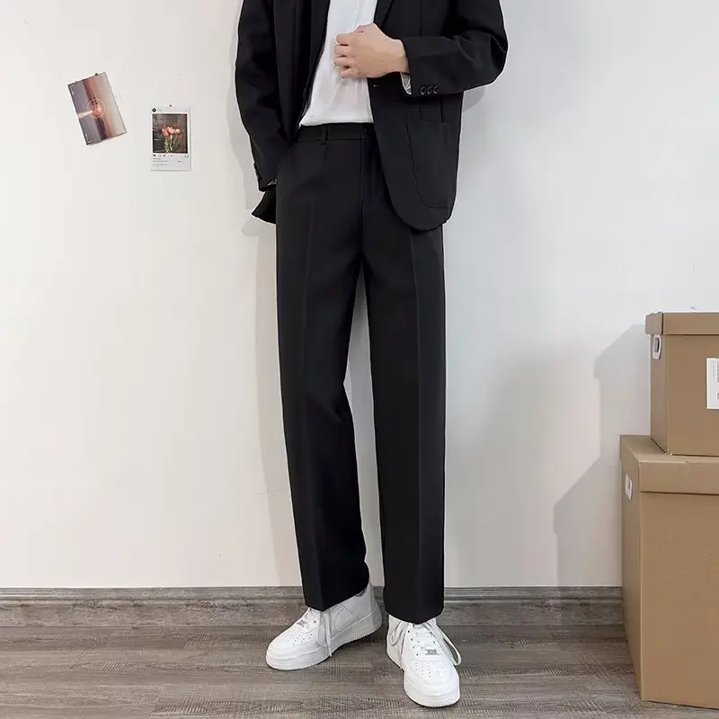 Casual Pants Men's Straight Loose Wide-leg Pants Suit PantsMen - AliExpress Pants