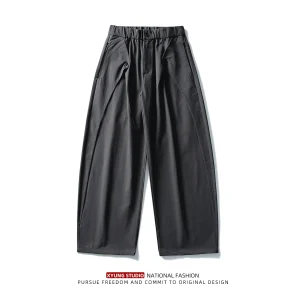 Loose Straight Leg Men's Casual Pants Drapey Wide Leg Long Trousers Trendy Workwear Pants Spring 2026 Old Money Style - AliExpress Pants