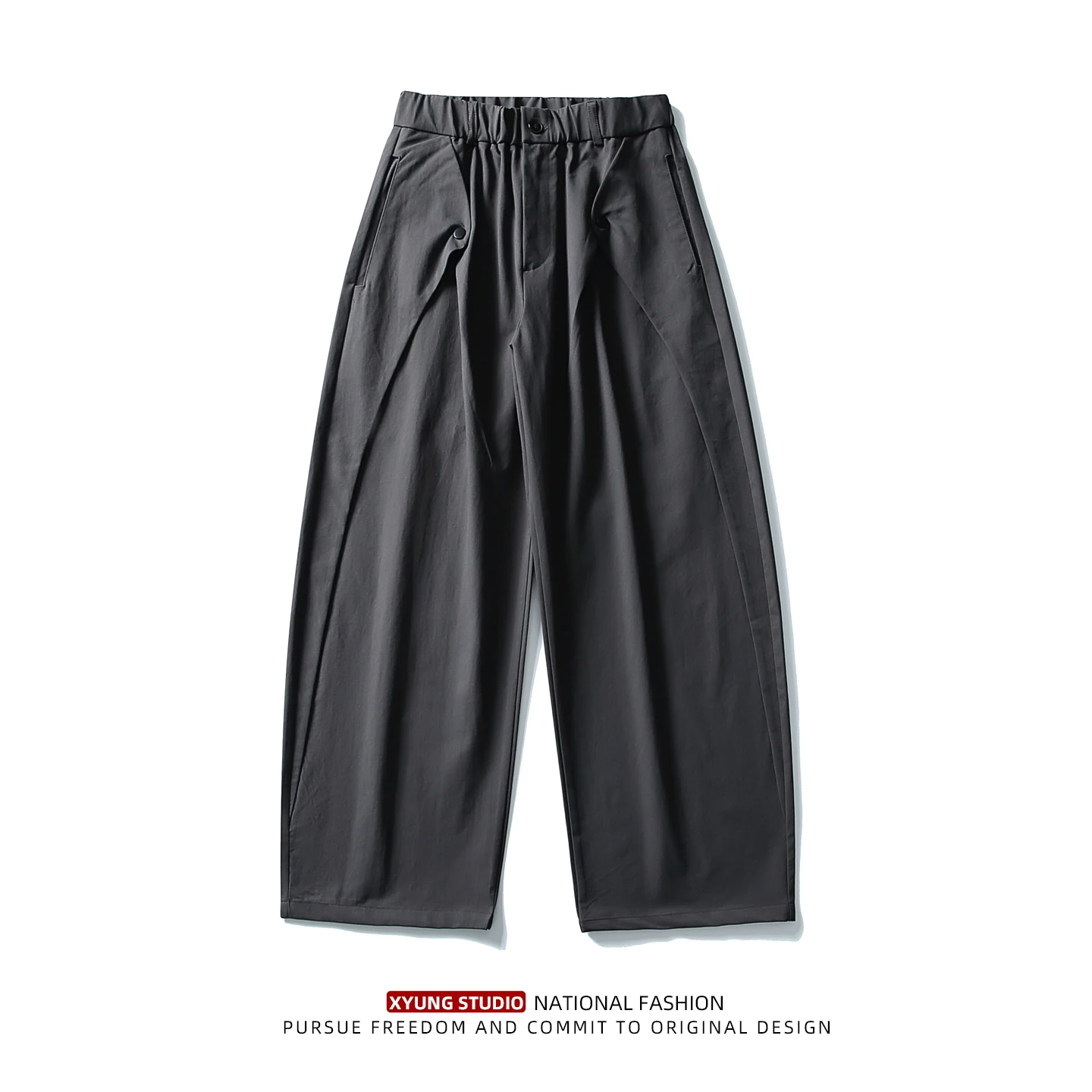 Loose Straight Leg Men's Casual Pants Drapey Wide Leg Long Trousers Trendy Workwear Pants Spring 2026 Old Money Style - AliExpress Pants