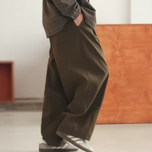 Noears Retro een Lazy Sle Loose Floing Casual Pants Autumn Winter Suede Velvet  Color Drapey Long Trousers - AliExpress Pants
