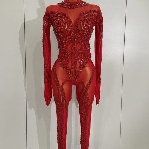 Luxury Sparkle Diamonds Sequins Mesh See-Through Jumpsuit Women Eveing Birthday Party NightClub Stage Costume Festivals Outfit - AliExpress Jumpsuits&Rompers