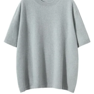 CHICUU Spring Summer Women 100% Cashmere T-shirt O-neck Half Sleeve Pullover Simple Style Soft Thin Cashmere Knitwear Tops - AliExpress Sweaters&Jumpers