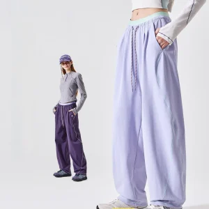 LAZY DAY TREND Outdoor Qui Dry HUSS Line Sports Pants Women's Spring Autumn Casual Trousers Loose Straight Leg Polyester Fiber - AliExpress Pants