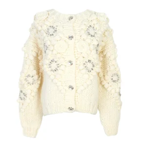 Bohemian Hand-crocheted Three-dimensional Ball Diamond Flower Cardigan Sweater Coat Women's Autumn And Winter Sweater Knitted - AliExpress Sweaters&Jumpers