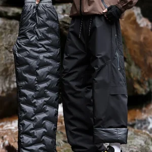 Men's down Pants Thiened Soft ell Snowboarding Trousers for Extreme Cold Winter Outdoor Activities Straight Leg Long Pants - AliExpress Pants