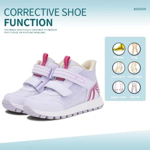 Princepard Orthopedic Kids Sneakers for Girls with Arch & Ankle Support Leather Magic Stick Corrective Flat Foot Feetwear - AliExpress Children's Shoes