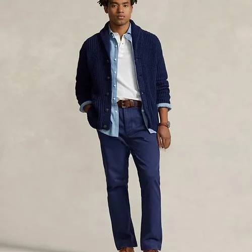 RL Sailinger Straight Fit Casual Pants Cotton Twill Straight Leg Faion Urban Sle Men's Autumn Winter Faion Clothing - AliExpress Pants