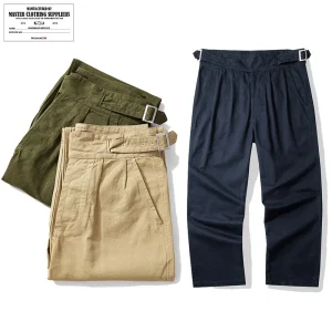 KapitalVintage Briti Gurkha Khaki Casual Pants Loose Fit Bermuda Sle Cotton Straight Leg mid Waist Autumn Youth Trousers - AliExpress Pants