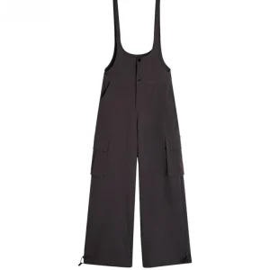 Street Sle Workwear Overalls Women's High Waist Long Pants Multiple kets Wide Leg Pants Autumn Season Faion Design - AliExpress Jumpsuits&Rompers