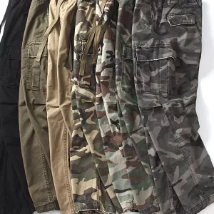 RRL Classic American Retro Camouflage Pants Multi-ket Workwear Loose Straight Casual Pure Cotton Faion Urban Youth Autumn - AliExpress Pants
