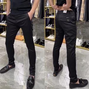 High Waist Casual Pants for Men Spring Summer Thin Straight Leg Men's Trousers Elastic Busin Casual Bla Pants - AliExpress Pants