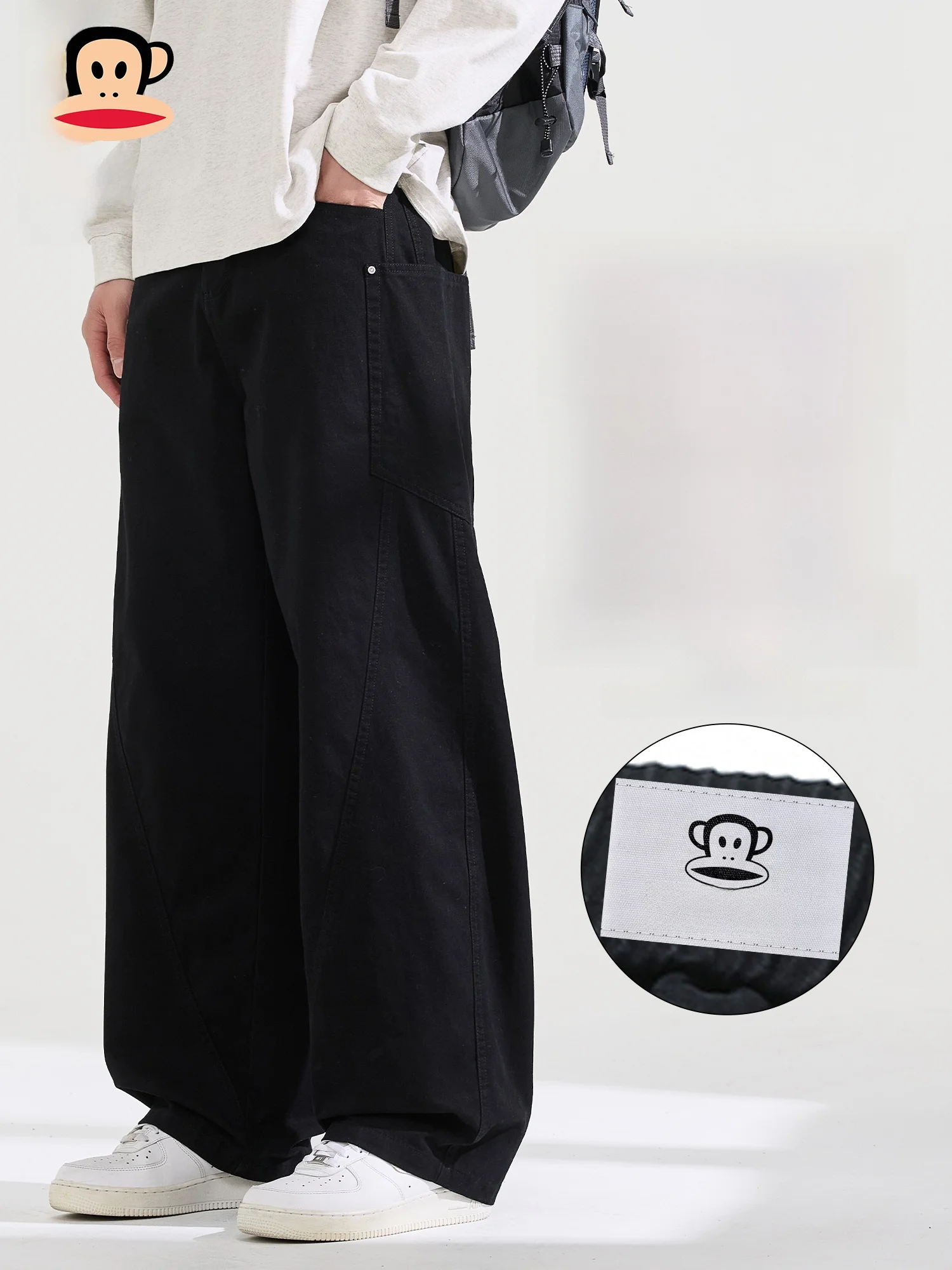 PaulFrank Men's Casual Pants Spring New Blade ape Loose Straight Cotton Sports Trousers Comfortable Fit Zipper mid Waist - AliExpress Pants