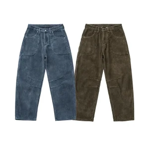 Kapital Vintage Waed Corduroy Fce-Lined Low Waist Loose Fit Casual Pants Autumn Winter Youth Faion Ethnic Sle - AliExpress Pants