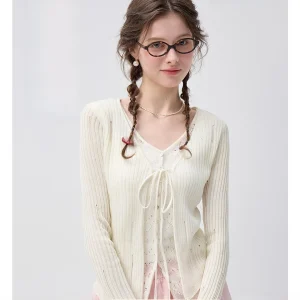 VEGA CHANG RAYON LACE KNITTED SUMMER 2026 GENTLEST on TOP YOUNG FEELING LACE KNITTED SWEATERS KOREAN STYLISH STRAIGHT CUT - AliExpress Sweaters&Jumpers