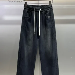 Loose Straight Leg Jeans Men's Casual Comfortable Commute Drapey Wide Leg Denim Pants Spring Summer European Style Washed - AliExpress Pants