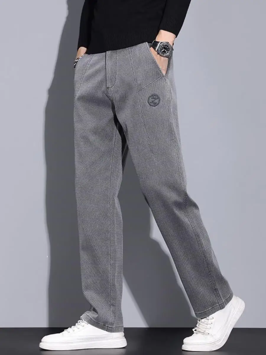 Comfortable Straight Leg Men's Pants Autumn Spring New Sle Ry Wide Leg Casual Trousers Faionable All-Match Korean Sle - AliExpress Pants