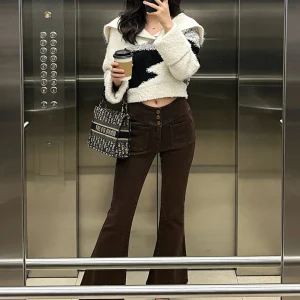 High-End Women's Casual Knitted Sweater with Large Collar Versatile All-Season Comfortable Fit Winter Fashion Commute Style - AliExpress Sweaters&Jumpers