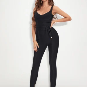 BEAUKEY Bla Splice Sexy Tight High Waist Elastic Band  Pants Women's New 2023 High Waist Long Pants Polyester - AliExpress Jumpsuits&Rompers
