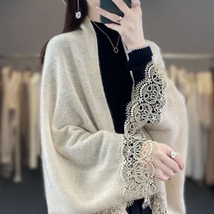 Talma Lace Wool-Cardigan Autumn and Winter New Personalized Design Long Sleeve Women's Knitted Coat - AliExpress Sweaters&Jumpers