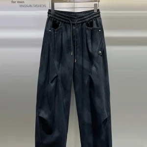 Men's Faionable Winter Casual Pants Thiened Fce Lined Loose Straight Leg Long Trousers Vintage Trendy Cotton Pants - AliExpress Pants
