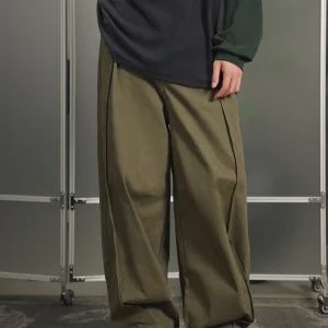 Noears Vintage een Loose Wide Leg Long Pants Spring ex Elastic Waist Workwear Commuter Casual Trousers Trendy Men's Wom... - AliExpress Pants