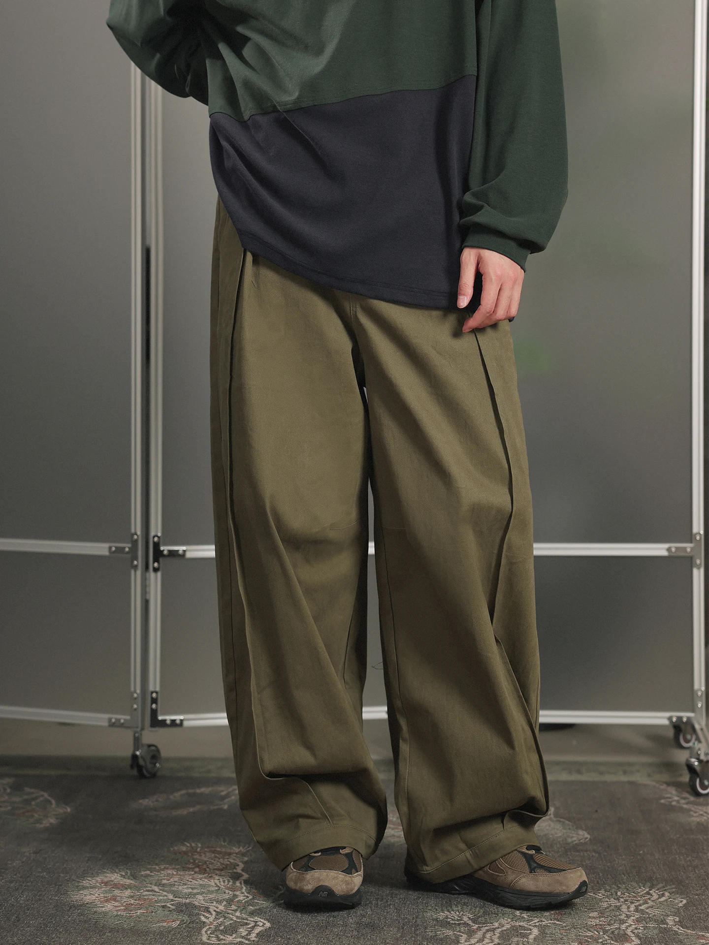 Noears Vintage een Loose Wide Leg Long Pants Spring ex Elastic Waist Workwear Commuter Casual Trousers Trendy Men's Wom... - AliExpress Pants