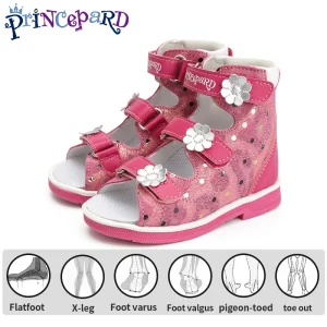 Orthopedic Sandal for Girls Kids Flower Buckle High-Top Brace-Like Ankle Support Corrective AFO Shoe for Children Princess Style - AliExpress Children's Shoes