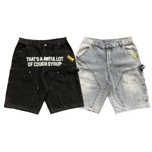 Casual Cotton Denim ort Pants with Printed Rhinestone Waed for Young Men Straight Leg Fit Autumn Winter Streetwear - AliExpress Pants
