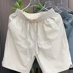 Ice Silk Casual orts Men's Summer Thin Faion Loose Breathable Qui Dry Sports Mid-Pants Simple Match Five-Quarter Pants - AliExpress Pants