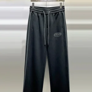 Faionable Striped Straight Leg Casual Pants for Men Autumn Winter Spor Trousers High Waist Cotton Polyester Blend - AliExpress Pants