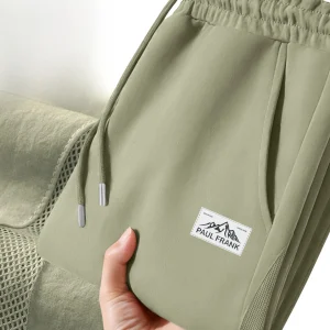 Men's Casual Lightweight Breathable Straight Leg Pants Summer Comfortable Loose Fit Elastic Waist Polyester Fiber - AliExpress Pants