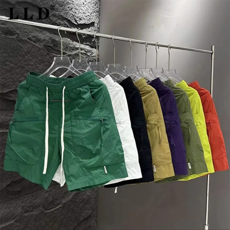 Ice Silk Workwear orts Men's Summer Thin Loose Qui Dry Sports Mid-Pants Straight Casual Beach Five-Part Pants - AliExpress Pants