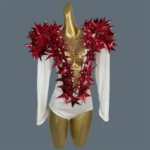 Carnival Five-pointed Star Sequins Women Bodysuit Velvet Night Club Party Sexy Outfit gig Drag Queen Performer Wear Hengxing - AliExpress Jumpsuits&Rompers