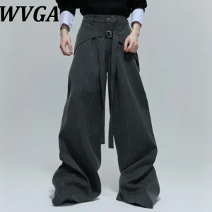 WVGA Spring Autumn New Men's Tide High Street Stripes Draped Trendy Design Niche Chic Casual Straight Suit Pants Ins Y2K W12861 - AliExpress Pants