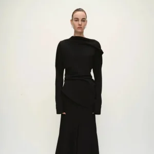 Ele Slimming Asymmetric oulder Long Sve Knitwear Nordic Sle Premium Quali Faionable Women's Pullover Top - AliExpress Sweaters&Jumpers