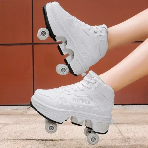 New Deformation Parkour Shoes 4 Roller Skating Shoes Kids Adults Unisex Sneakers Street Urban Fitness FSK Quad Skating Shoes - AliExpress Sneakers